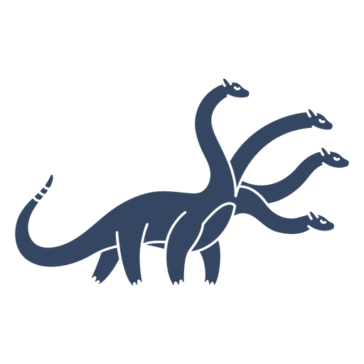 Monstro de quatro cabeças de dinossauro Desenho PNG