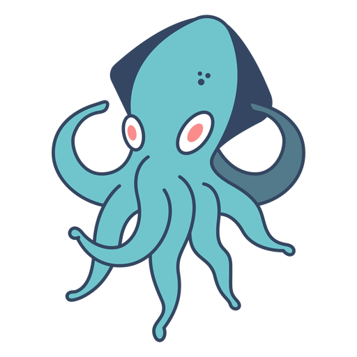 Monster Octopus flach PNG-Design
