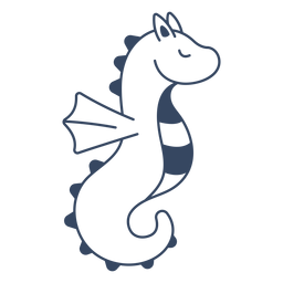 Golpe de caballo de mar monstruo Diseño PNG