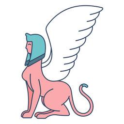 Monstro esfinge apartamento egípcio Desenho PNG