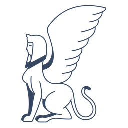 Ägyptischer Schlaganfall der Monstersphinx PNG-Design