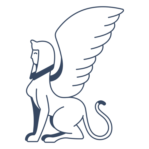 Ägyptischer Schlaganfall der Monstersphinx PNG-Design