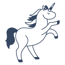 Monster unicorn greek stroke PNG Design