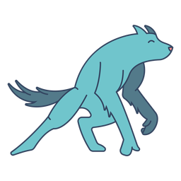 Monster wolf like flat PNG Design Transparent PNG