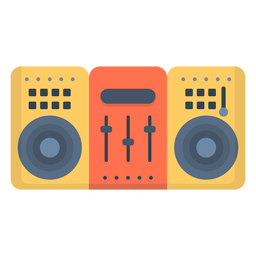 Deck estéreo de música plana Desenho PNG