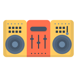 Music stereo deck flat Transparent PNG