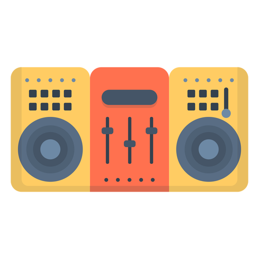 Music stereo deck flat PNG Design