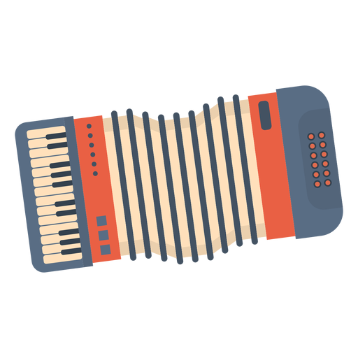 Music accordian flat PNG Design