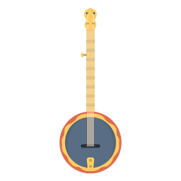 Music banjo flat PNG Design
