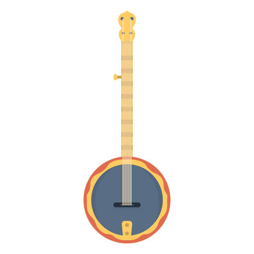Flat banjo musical Desenho PNG