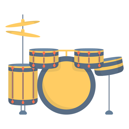 Download Music drum flat - Transparent PNG & SVG vector file