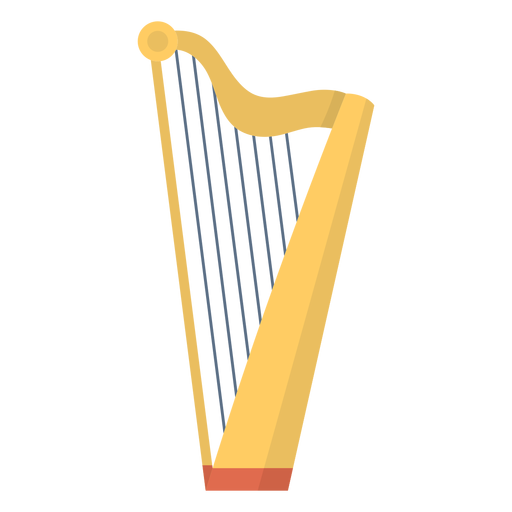 Musik Harfe flach PNG-Design