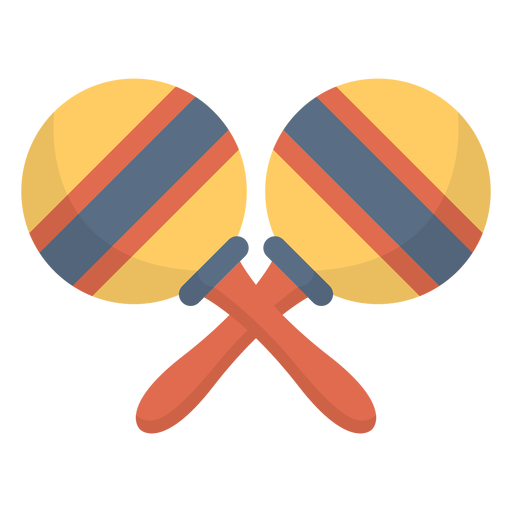 Music maracas flat PNG Design