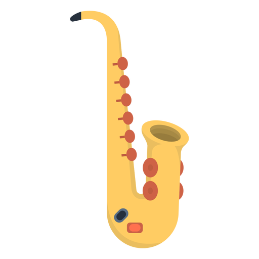 Music saxophone flat Transparent PNG & SVG vector file
