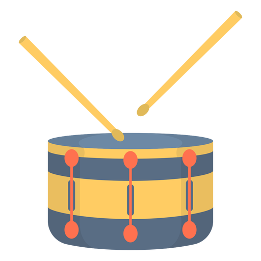 Music snare drum flat PNG Design