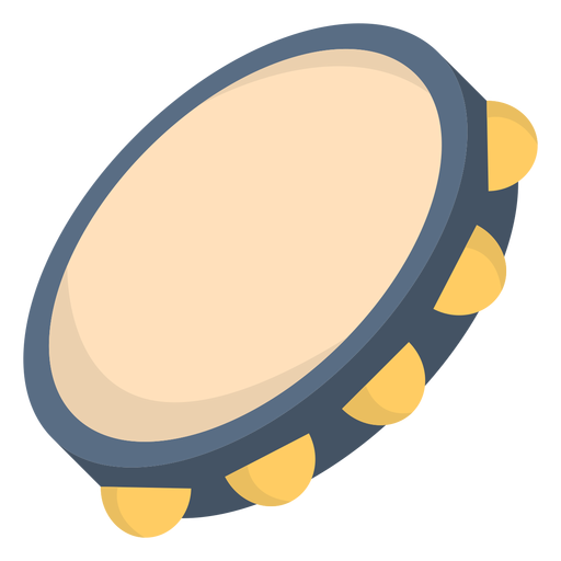 Music tambourine flat Transparent PNG & SVG vector file