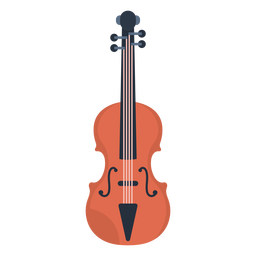 Music violin flat PNG Design