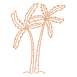 Palmeira desenhada à mão Desenho PNG