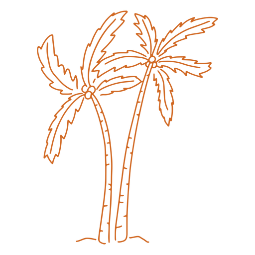 Palm tree hand drawn