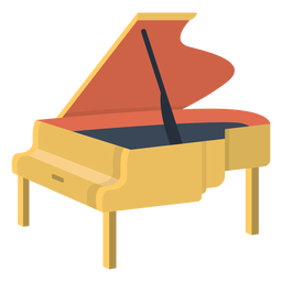 Piano flat PNG Design