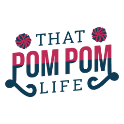 Pom pom lettering PNG Design