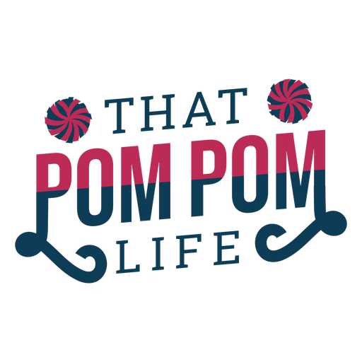 Pom Pom Schriftzug PNG-Design