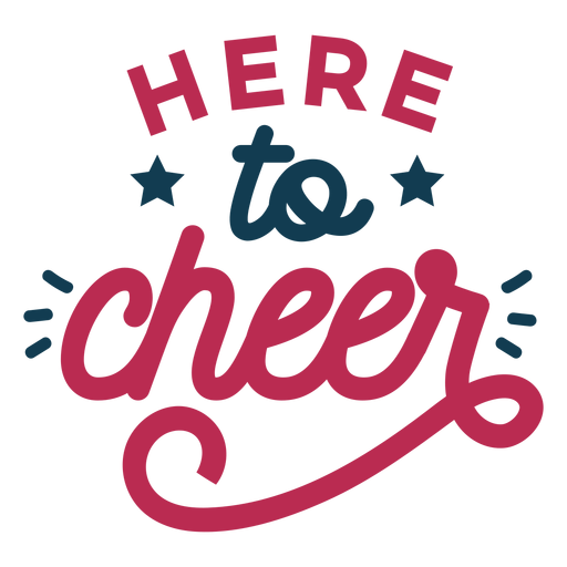 To cheer best lettering PNG Design
