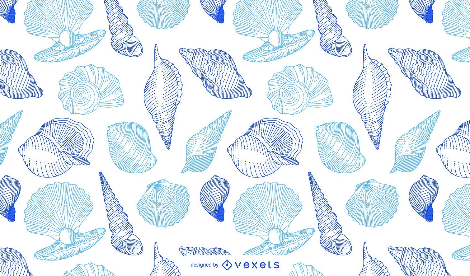 Seashells pattern design