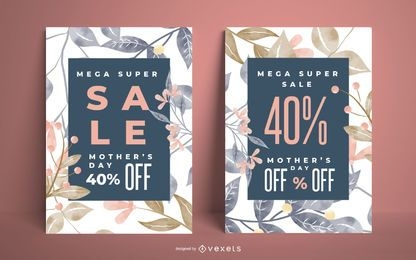 Mother's day sale poster set