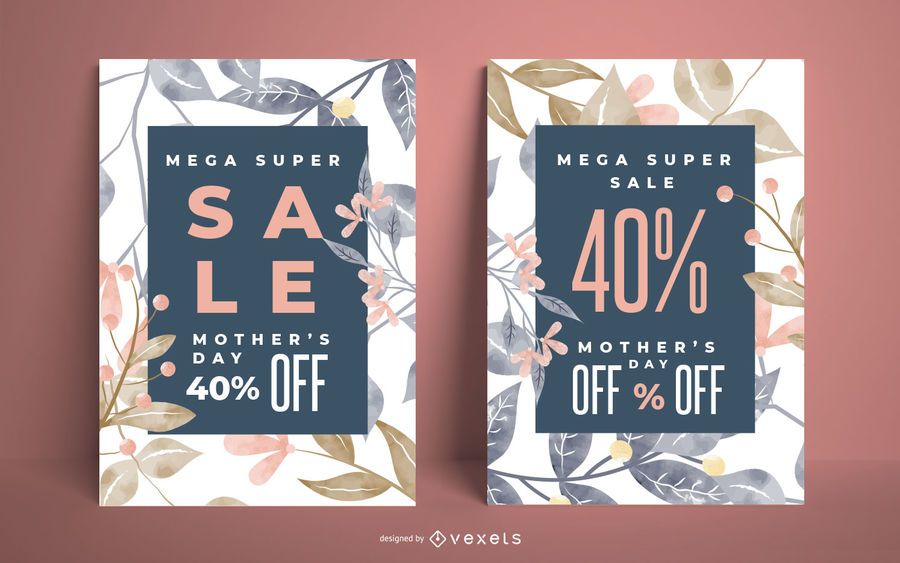 Mother's day sale poster set Mother's day sale poster set