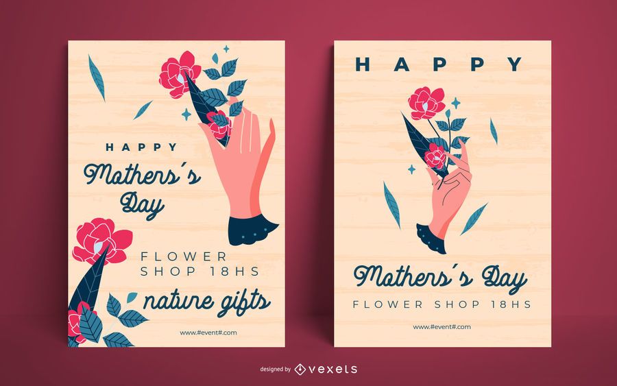 Happy mother's day poster set Happy mother's day poster set