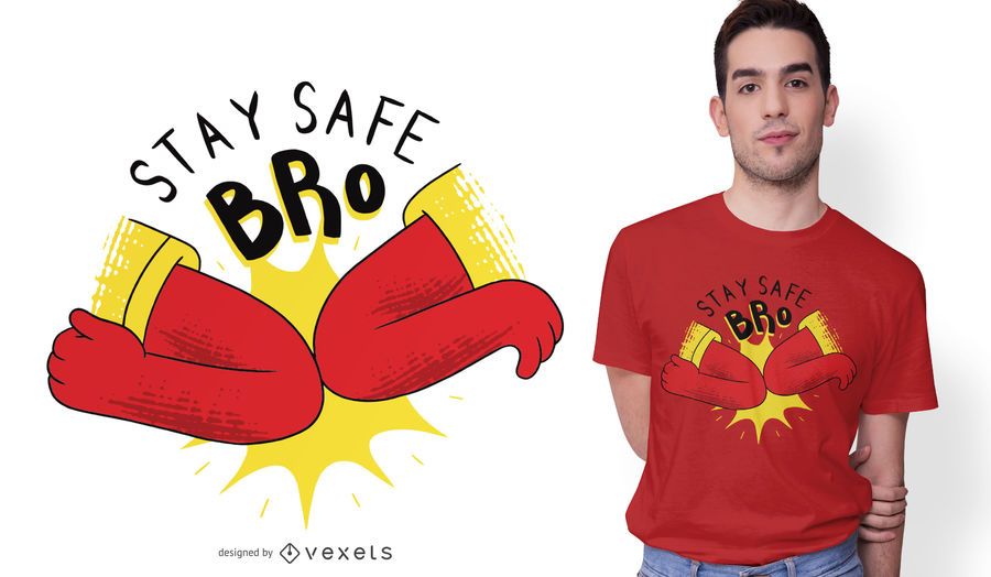 Coronavirus Elbow Bump T-Shirt Design Coronavirus Elbow Bump T-Shirt Design