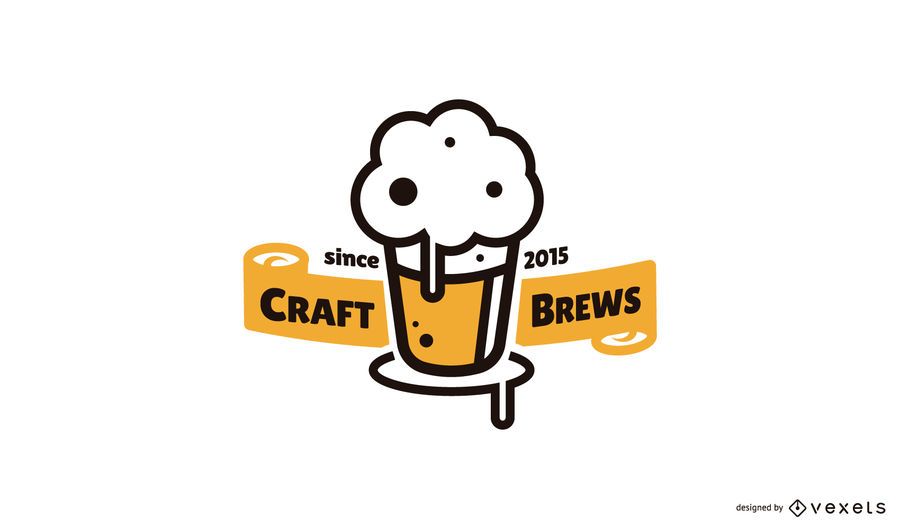 Craft brews beer logo template Craft brews beer logo template