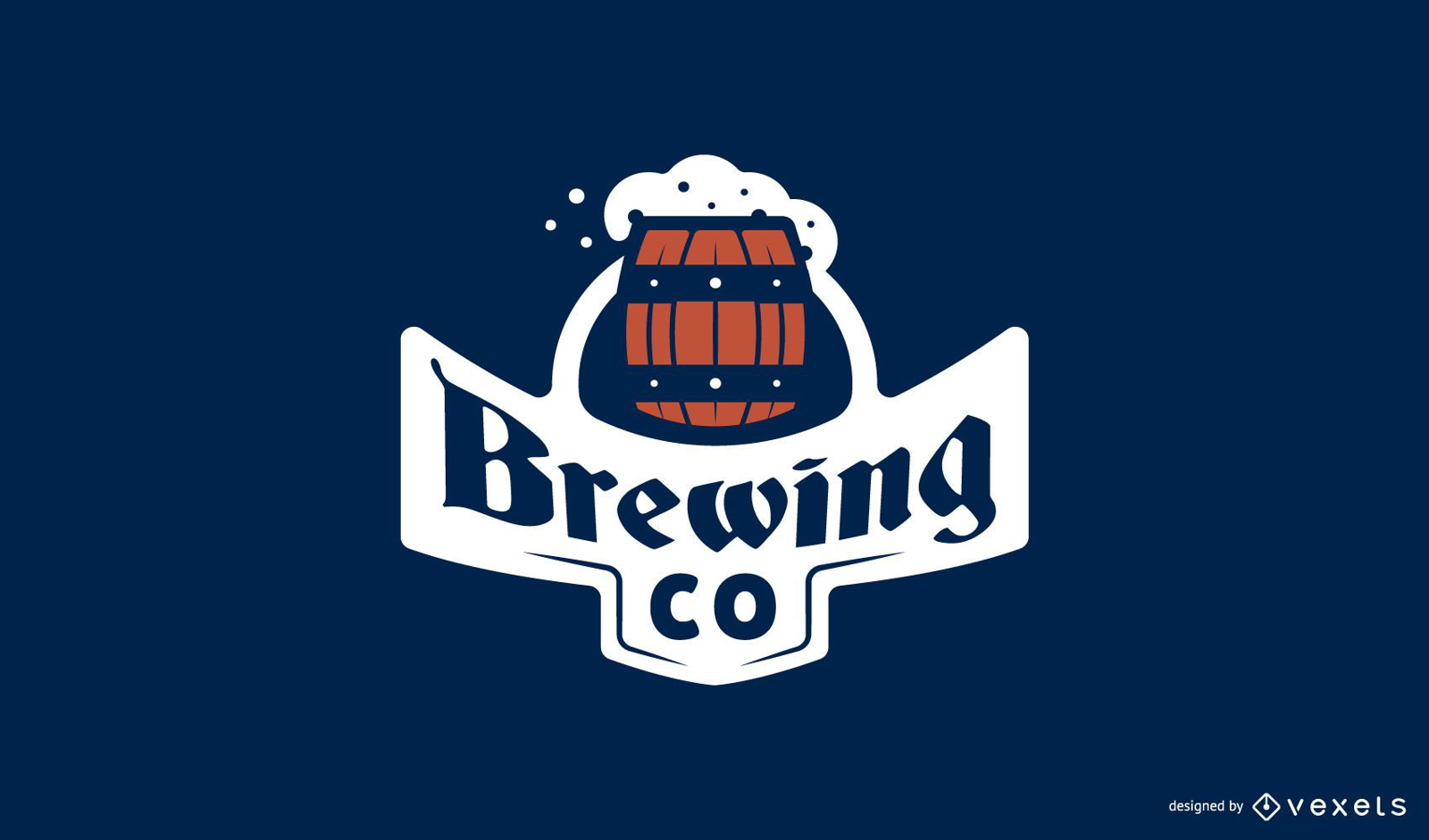 Brewing beer logo template