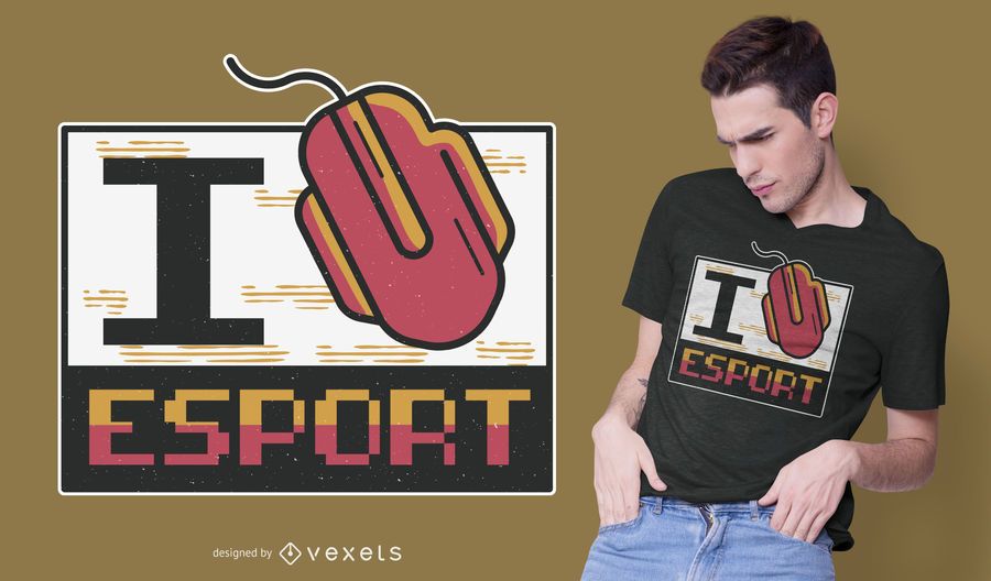 I Love Esports T-shirt Design I Love Esports T-shirt Design