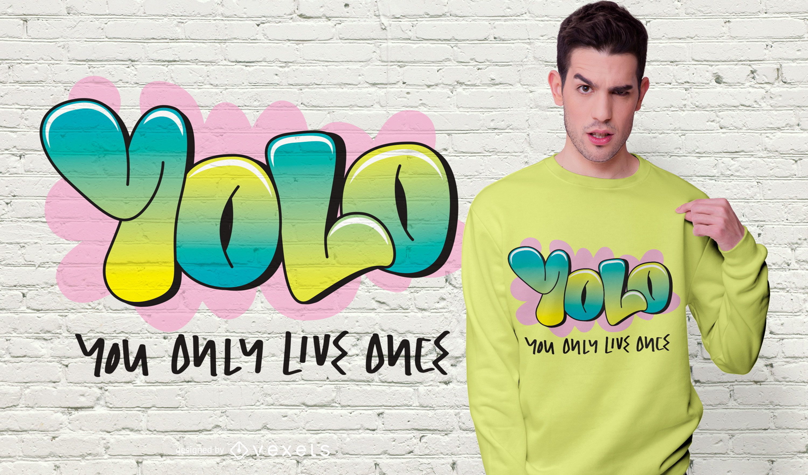 YOLO Zitat T-Shirt Design