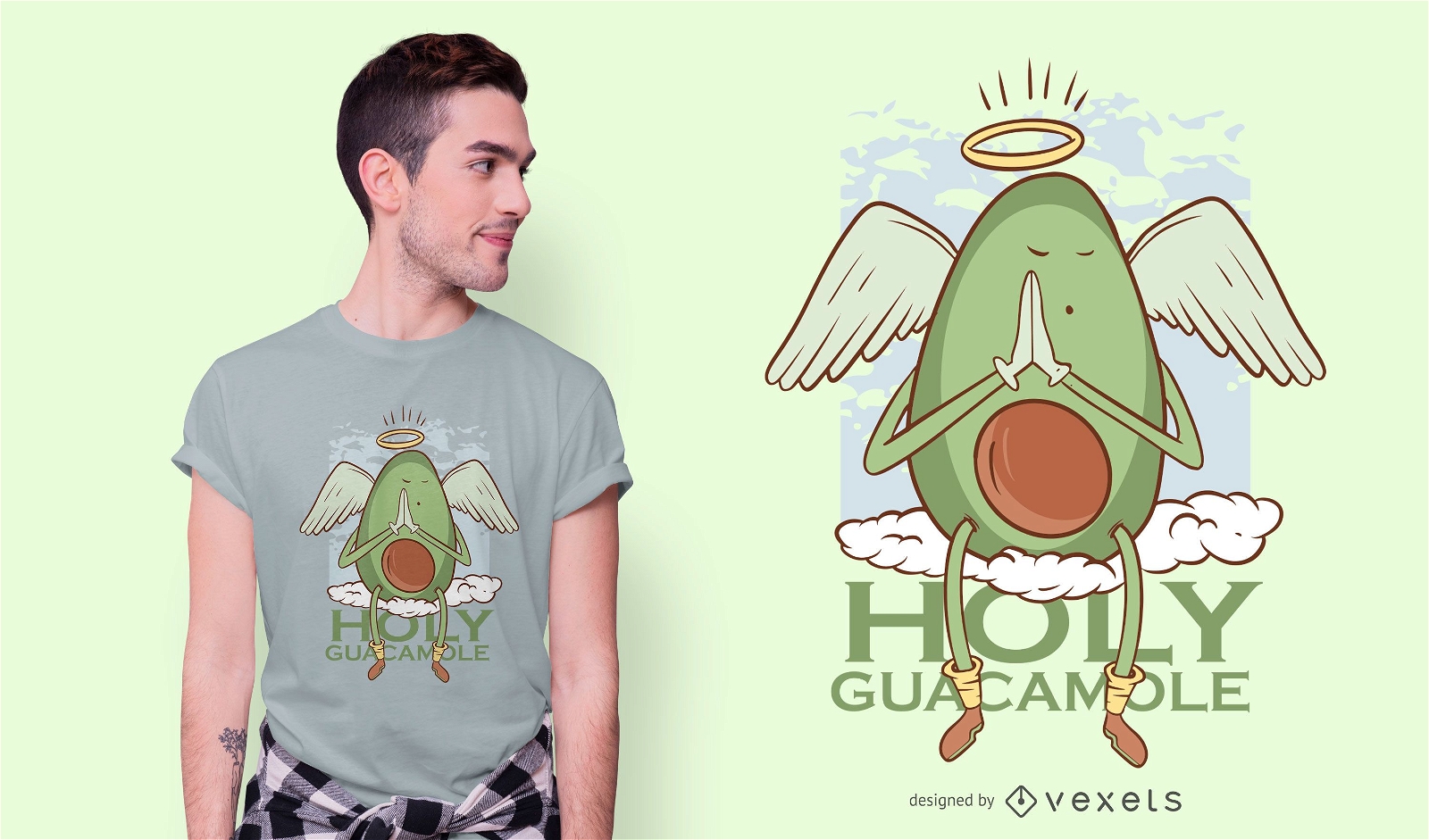 Design de camiseta do Holy Guacamole