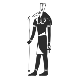 Definir a silhueta de um deus egípcio Desenho PNG