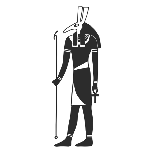 Stellen Sie ägyptische Gottschattenbild ein PNG-Design