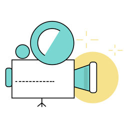 Action lights camera PNG Design