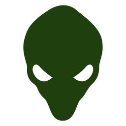 Alien head silhouette PNG Design Transparent PNG