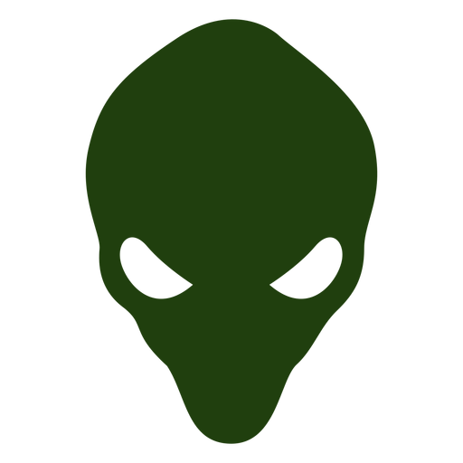 Alien head silhouette PNG Design