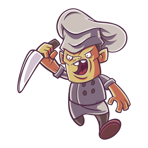 Ilustra??o de chef zangado Desenho PNG