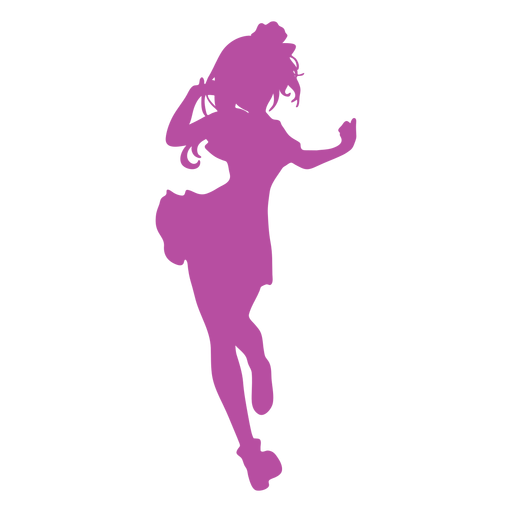 Anime M?dchen Pose Silhouette PNG-Design