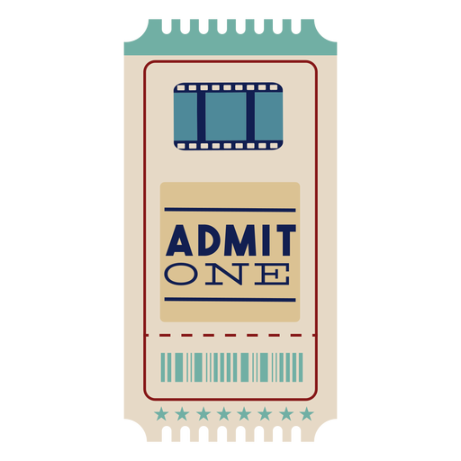 Awesome cinema ticket PNG Design