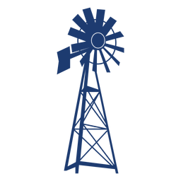 Impresionante vector de molino de viento Diseño PNG
