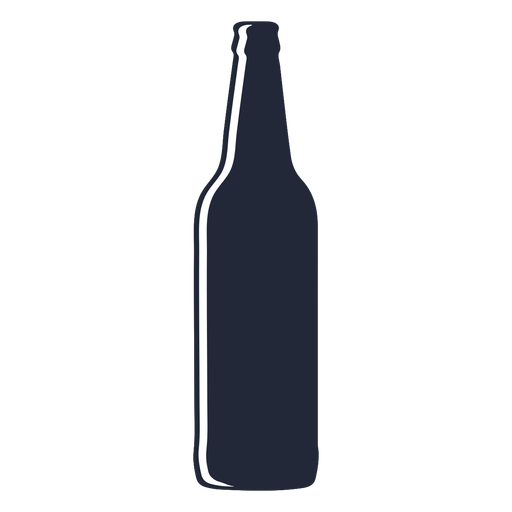 Lange Flasche Silhouette der Bierflasche PNG-Design