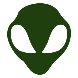 Big eyes alien head silhouette PNG Design Transparent PNG