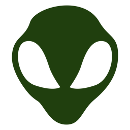 Design PNG E SVG De Cabeça Alienígena Verde Para Camisetas