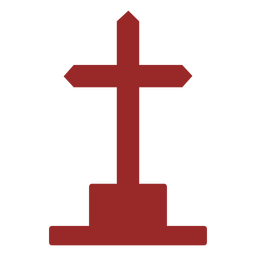 Silhueta de lápide de grande cruz Desenho PNG